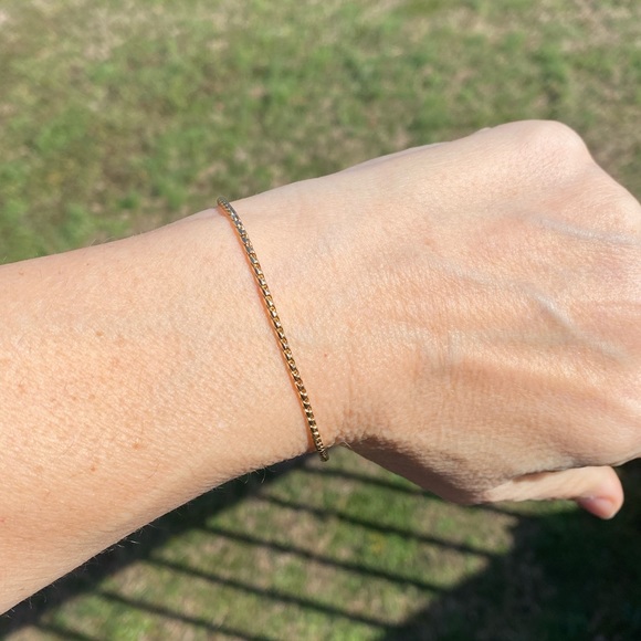 Gold plated Franco chain bracelet - new - Picture 4 of 8